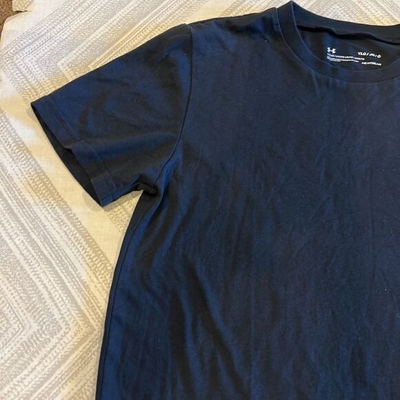 Under Armour Boys Black Logo Short-sleeve T-Shirt - Picture 3 of 6